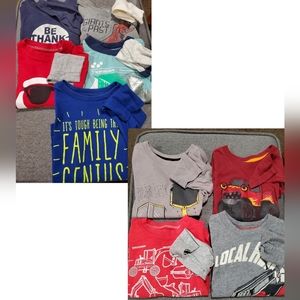 9 boys size 2t long sleeved graphic t-shirts